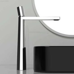 Bathroom Sink Faucets New Bathroom Sink Faucet Basin Faucet All Copper Cold and Hot Water Minimalist Personality Creative Black Washbasin Faucet