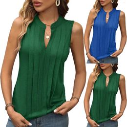 Camisoles & Tanks Womens Fashion Basic Tank Tops Pleated Summer Clothes Of Sleeveless Shirts Sports Slim Fit All-