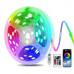 Strings 5M 10M Fairy Light Smart Christmas LED Garland Remote Bluetooth APP Control DIY Color Indoor Outdoor Music Sync USB String