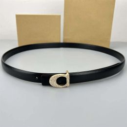 Designer Women Thin Leather Belt Classic Letter C Smooth Buckle Women Belt Width 2.0cm Fashion Assorted Decoration With Jeans Dress Small Suit Belt