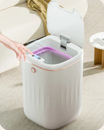 Automatic Sensor Dustbin 20/22/24l Smart Trash Can Induction Trash Can Large Capacity Kitchen Bathroom Trash Can Waste Bins 240119