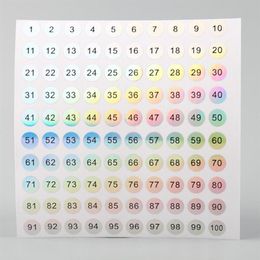 Gift Wrap Waterproof Laser Digital Stickers Nail Polish Bottle Labels Sticker Cup Number Bar Wine Glass Mark Tags1854