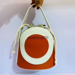 Shoulder Bags Drawstring Bucket Bag Round Ring andbags For Women Luxury Designer Purses 2023 New Fasion Wide Soulder Straps Crossbody BagsH24131