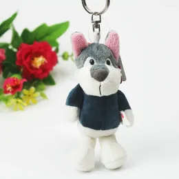 Keychains Special Dog Classic 3D Model Key Chain Husky Stuffed Animal Keyring Soft Doll Keyfob Gift For Lover