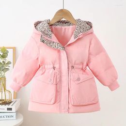 Down Coat Winter Children Jacket Baby Girl Solid Color Thicken Cotton Clothes Toddler Baseball Costume Kids Keep Warm Sweatsuit 2-6 Y