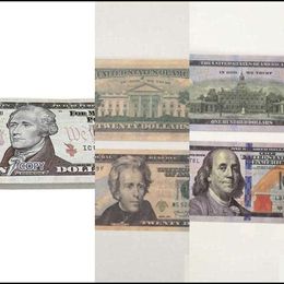 Best 3A Other Festive Children Gift Usa Dollars Party Supplies Prop Money Movie Banknote Paper Novelty Toys 10 20 50 100 Dollfbz5