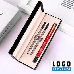 Business Advertising Neutral Pen Custom LOGO Gift Box SetWholesale Office Metal Signature School Student Stationery