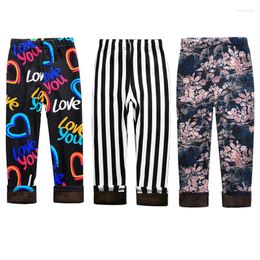 Trousers Warm Winter Leggings Girl Velvet Icing Pants Child Printed Colorful Pattern Cute Autumn Kid Girls Casual Clothes