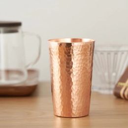 Pure Copper Cup for Coffee Powder Mugs Handcrafted Hammered Drinkware 240130