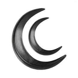 Hair Clips 2pcs Styling Pin Wooden Barrettes Hand Carved Ramadan Smooth Exquisite Moon Fork Durable Women Girls Lightweight Simple