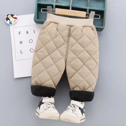 Trousers Winter Children Clothes Kids Boys Girls Thicken Warm Elastic Band Pants Baby Cotton Clothing Infant Autumn Casual