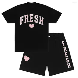Mens T Shirts Sturniolo Triplets Fresh Love Varsity T-shirt Crewneck Short Sleeve Tee Harajuku Streetwear Women Men Fashion Clothes