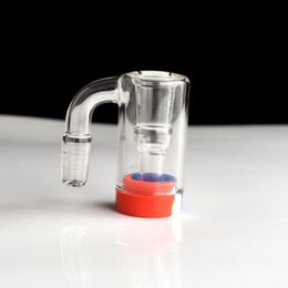 14mm 90° Glass Ash Catcher Reclaimer Bong Silicone Jar Container for Glass Bongs Hookah Water Pipes Philtre