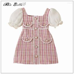 Girl Dresses Children Fashion Spring Summer 2024 Classic Pageant Kids Girls Clothes Wedding Party 1-7 Ys Infant Vestidos