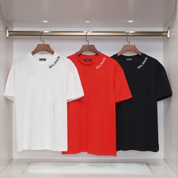 Fashion Men's t shirt Luxury Designer Neck Letter Embroidery High Quality tshirt Pure Cotton Round Neck Top Men tee Red Black and White Available Shirt Size M-3XL