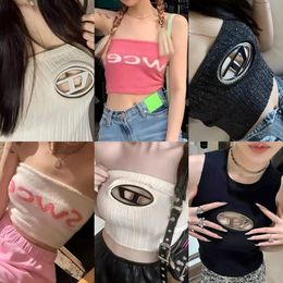 Zbiornik Diesel Top Designer Women T Shirts Crop Y2K Tops Letter Print Tshirt O SCICK THIRT THIRT TEES KRÓTKO