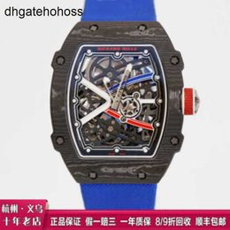 Richardmills Watch Swiss Automatic Mechanical Watches Rm6702 Blue Mens Ntpt Carbon Fiber Titanium Metal Dial Machinery World Famous l