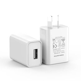 5V 2A 1A USB Charger Block SAA Certification AU Plug Wall Portable Travel Chargers Power Supply Adapter Fast Charging For Australia Mobile Cell Phone