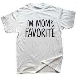 Men's T Shirts I Am Moms Favourite Shirt Anime Tee Tops Round Neck Short-Sleeve Fashion Tshirt Clothing Casual Basic Birthday Gift T-shirts