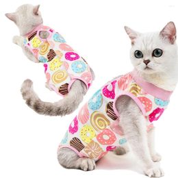 Cat Costumes Pet Weaning Cotton Clothes For Small Dog Sterilisation Jumpsuit Anti-licking Recovery Care Suit Puppy Kitten Outfits