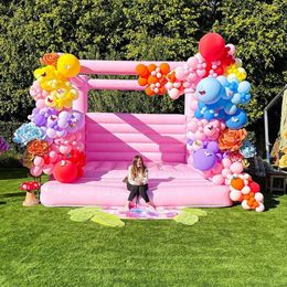 4.5x4.5m (15x15ft) wholesale Free-air-shipping to door Adult Kids Colourful Inflatable Wedding Jumping Bounce House Bouncy Castle For Party Weddings Event