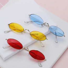 Sunglasses Small Frame Oval Sunglasses Retro Summer Sun Glasses Fashion Design Vintage Shades Men and Women Eyeglasses Otudoor Accessories YQ240131