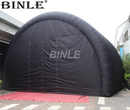wholesale custom made multifunctional giant black inflatable tunnel tent entrance stage cover marquee canopy for events 001