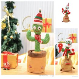 Atacado de pelúcia personalizado brinquedo ponto peluche peluches rosa claus pelúcia animal dança cactus huggy wuggy brinquedo cactus cantar peluche bebe brinquedo elétrico para o bebê