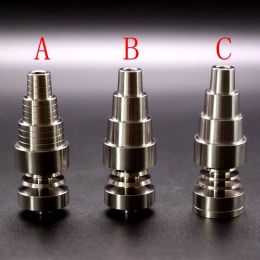 3 Style Titanium Nail Hand Tools 10mm & 14mm & 18mm 6 in 1 Universal Infinity Domeless Nails Adjustable Male or Female Oil Gr2 LL