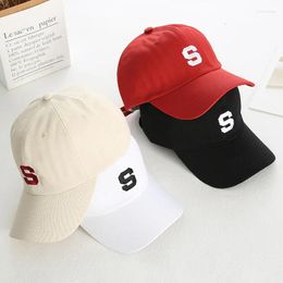 Ball Caps Cotton Women Baseball Cap Male Casual Embroidery Letter S Sun Spring Summer Unisex Solid Color Simple Hip Hop Hats