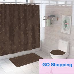 Digital Printing Waterproof Mildew-Proof Polyester Bathroom Shower Curtain Partition Curtain Bathroom Supplies