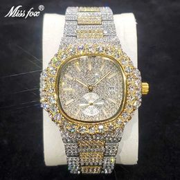 Other Watches Factory Wholesale Luxury Watch Men Top Brand High Quality Diamond Wristwatch Novelty Iced Out Bling Quartz Male Clock Gift 2023 J240131