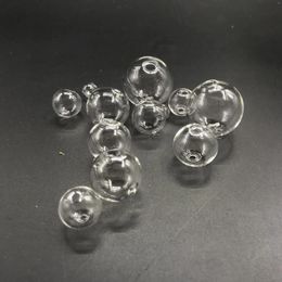 Bottles 50pcs 10mm Mini Hollow Glass Ball With Double Hole Round Bubble Vial Globe Orbs Jewelry Findings Beads Accessories