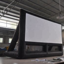 wholesale 10x7m (33x23ft) With blower giant Blow Up Outside Air Cinema Projection Party Film Inflatable Movie Screen Portable Projector Outdoor