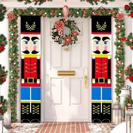Nutcracker Soldier Banner Christmas Decor For Home Merry Christmas Door Decor Xmas Ornament Happy Year Navidad 201027284G
