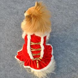 Dog Apparel Christmas Dress Winter Pet Clothes Xmas Costume Yorkie Chihuahua Cat Dresses Clothing