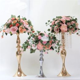 35cm wisteria peony rose artificial flower ball centerpieces decor wedding bouquet floral arrangement backdrop table flower vine 11 LL