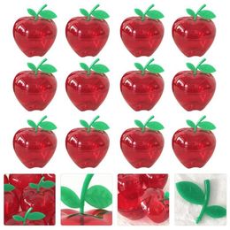 Gift Wrap 12pcs Christmas Apple-shaped Chocolate Candy Box Storage Red2855