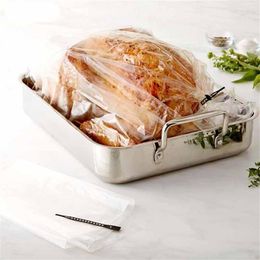 Disposable Dinnerware 100pcs Heat Resistance Nylon-Blend Slow Cooker Liner Roasting Turkey Bag For Cooking Oven Baking Bags Kitche311U