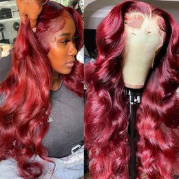 13x4 Straight Lace Front Wigs 26Inche Ginger Orange HD Transparent Lace Frontal Wig Human Hair 150 Density Wigs