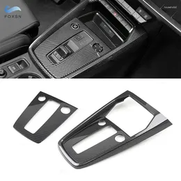 Interior Accessories LHD For Audi A3 8Y 2024 Car Carbon Fiber Texture Center Console Gear Shift Cover Panel Frame Protective Trim