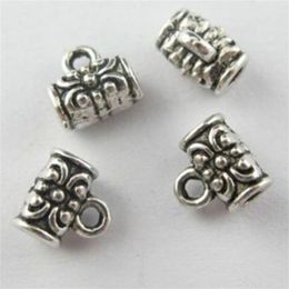 500pcs lot Silver Plated Bail Spacer Beads Charms pendant For diy Jewelry Making findings 5x7mm254V