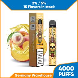 Disposable Mixed Flavours 4000 Puffs Electronic Cigarette 2% 5% Nic Mesh Coil Vape Pen 6ml Prefilled Eliquid 15 Different Flavours for Your Choose Fast Delivery Time