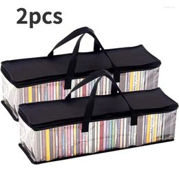 Storage Bags Books Zip Portable Desk Organiser Toy Clothes Large DVD Big Clear Pouch Home Office Organisation