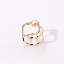 Cluster Rings LVR30 Fashionable Pearl Ring Comes Into The Market With 9-10mm Mantou Beads All Over S925 Silver