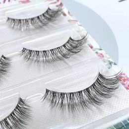 Hot wholesale Mink Eyelashes 5/3pairs lashes invisible band faux mink lashes reusable false eyelashes extension Makeup in Bulk