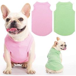 Dog Apparel Cooling Shirt Soft Breathable Instant T Shirts Summer Clothes Vest Absorb Water And Evaporate Quickly For Dogs Cats Puppy