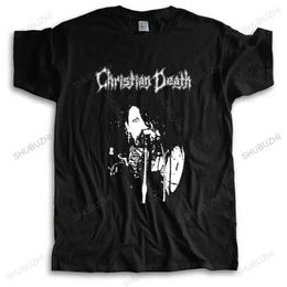 Men's T-Shirts new arrived Man crew neck t-shirt summer Tops Vintage CHRISTIAN DEATH ONEITA Top Reprint USA sz Harajuku Hip Hop tee shirt