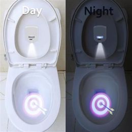 Body Motion Sensor Toilet Light Seat Lighting Backlight Toilet Bowl Auto Night Lamp Sensor Night Light Projector Noveltly227P