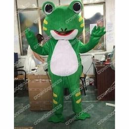 High Quality Custom Halloween Frog Mascot Costume Cartoon Character Outfit Suit Xmas Outdoor Party Festival Dress Promotional Advertising Clothings